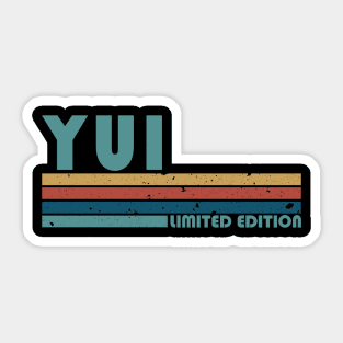 Proud Limited Edition Yui Name Personalized Retro Styles Sticker